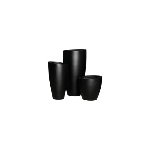 Matte Black Glen Iris Angled Vase