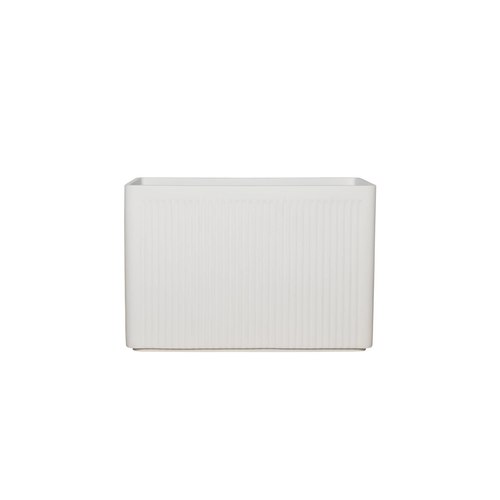 Matte White Stavanger Ribbed Trough