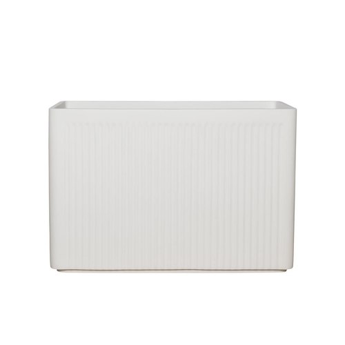 Matte White Stavanger Ribbed Trough