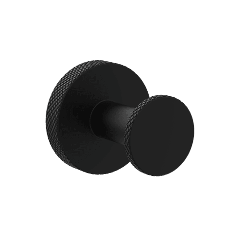  Matte Black Motivo Knurled Robe Hook
