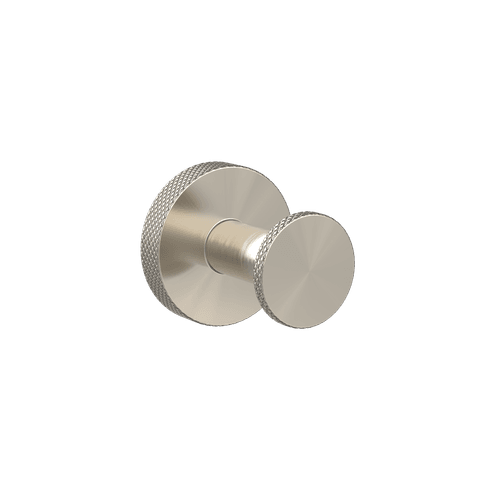 Brushed Nickel Motivo Knurled Robe Hook