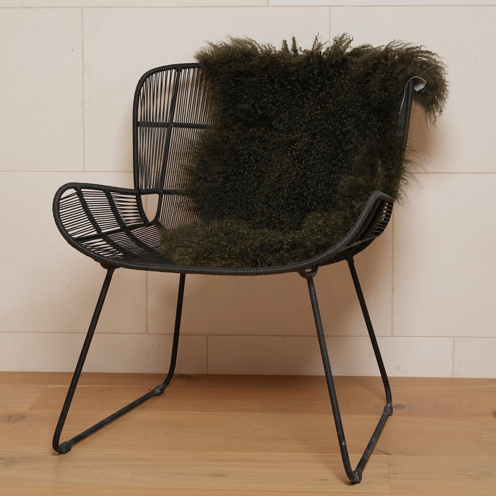 Tibetan Lambskin Rug - Caramel