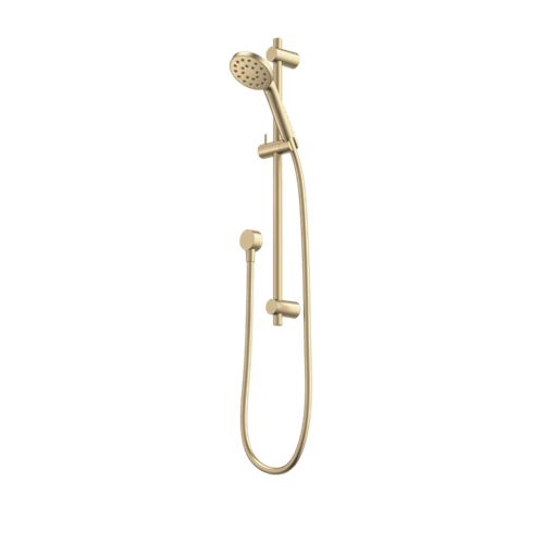 Brushed Brass Caroma Single Function Rail Shower