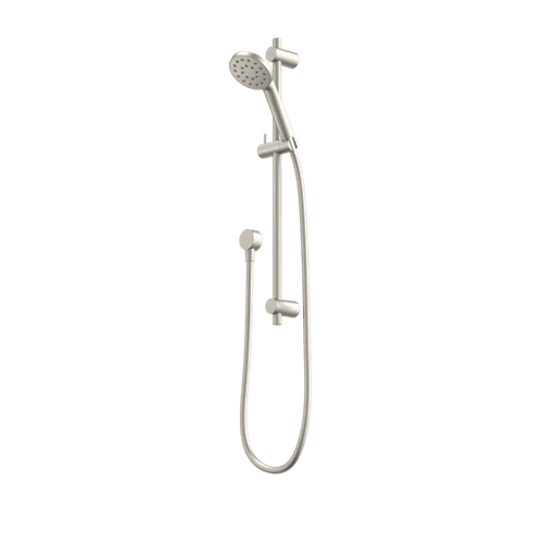 Brushed Nickel Caroma Single Function Rail Shower