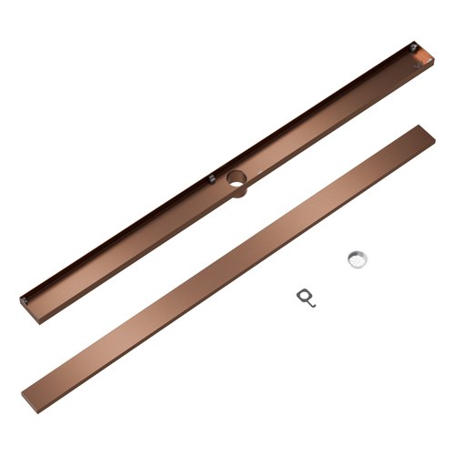 Brushed Copper Code Versa 1200 Tiled Shower Channel Waste Range