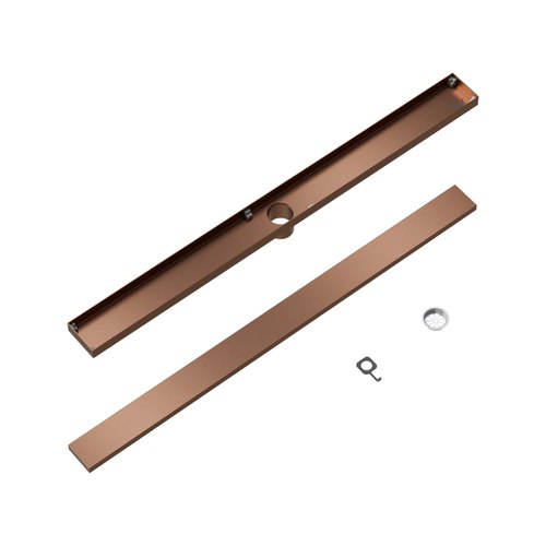Brushed Copper Code Versa 900 Tiled Shower Channel Waste Range
