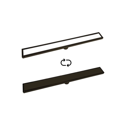 Matte Black Code Versa 700 Tiled Shower Channel Waste Range