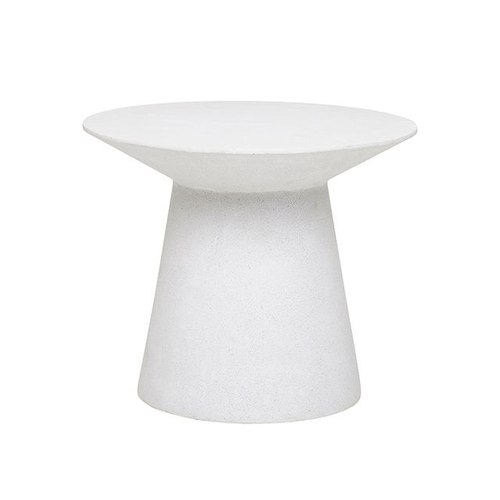 White Speckle Livorno Round Side Table