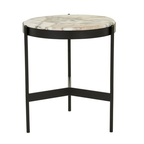 Matt Ocean Marble/Black Venus Side Table