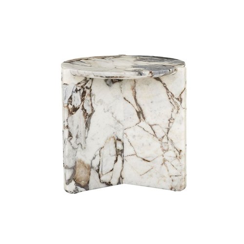 Satin Ocean Marble Venus Revolve Side Table