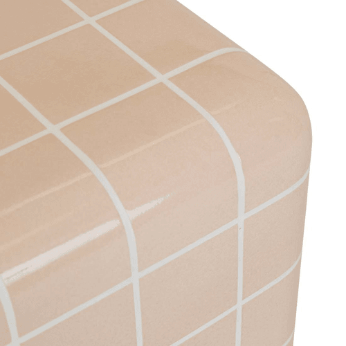 Pink/White Seville Tile Side Table