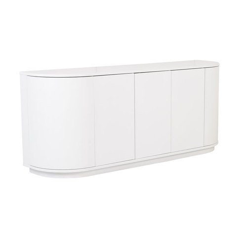 White Grain Ash Oberon Crescent Buffet