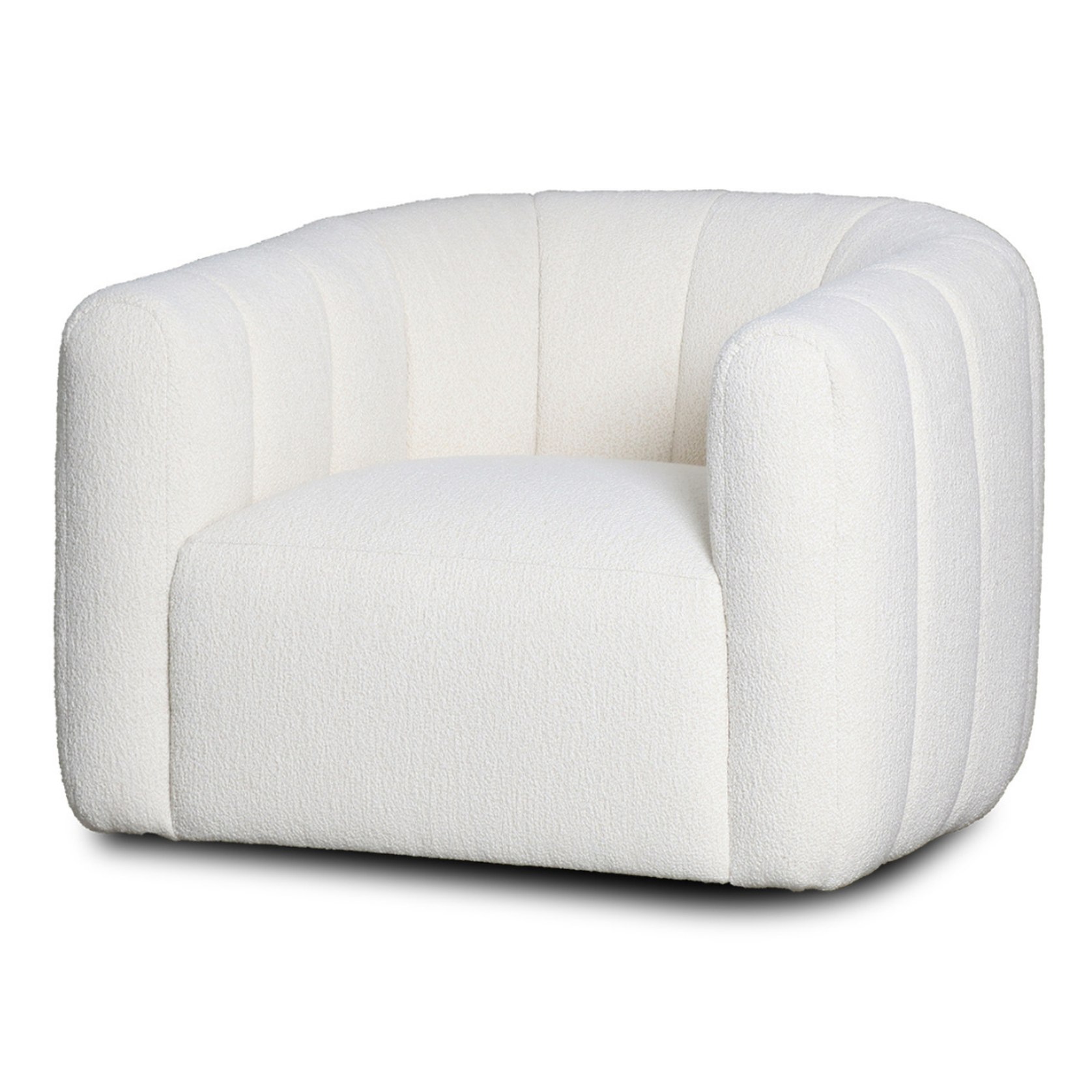 Channelled Boucle Swivel Armchair ArchiPro NZ