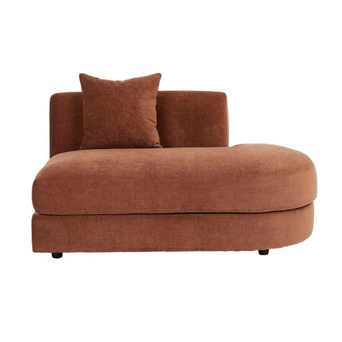 Chestnut Madrid Curve Right Chaise Sofa
