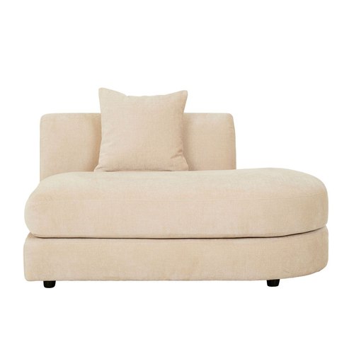 Soft Wheat Madrid Curve Right Chaise Sofa