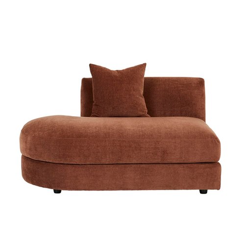 Chestnut Madrid Curve 1 Seater Left Arm Sofa