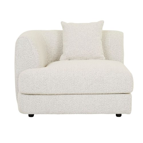 Grey Speckle Boucle Madrid Curve 1 Seater Left Arm Sofa