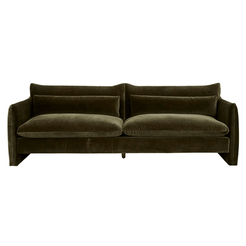 Caper Velvet Sidney Peak 3 Seater Sofa