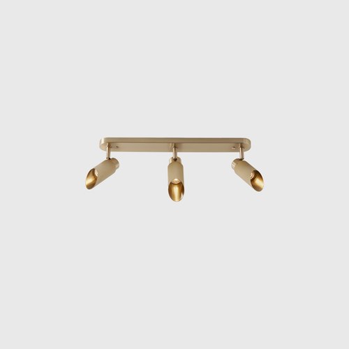 Satin Brass Spot Pro Triple Ceiling Light