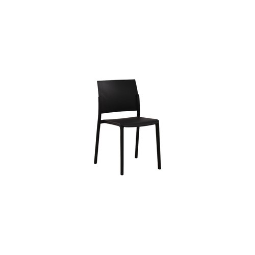 Black Elsa Outdoor Dining Armless Chair