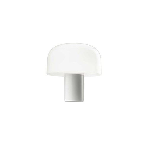 White Bellhop Glass T Table Lamp by Flos
