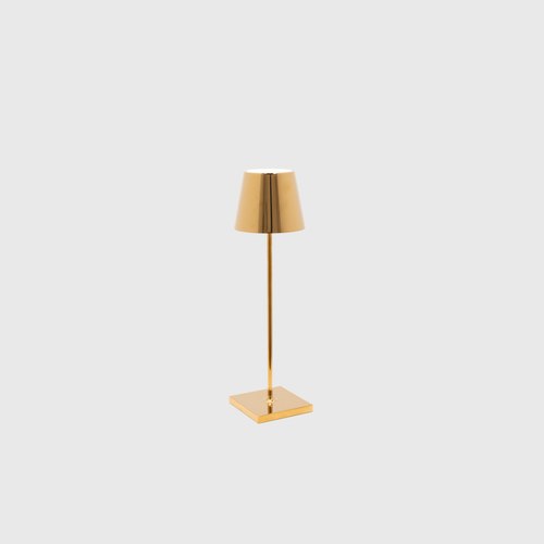 Glossy Gold Poldina Metallic Table Lamp