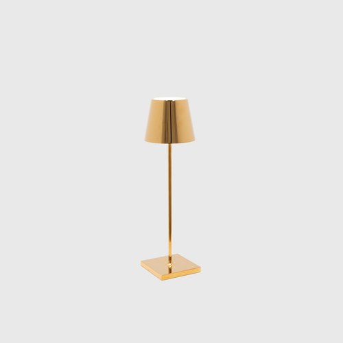 Glossy Gold Poldina Metallic Table Lamp