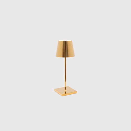 Glossy Gold Poldina Mini Metallic Table Lamp