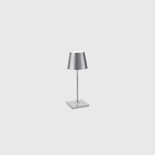 Silver Leaf Poldina Mini Metallic Table Lamp
