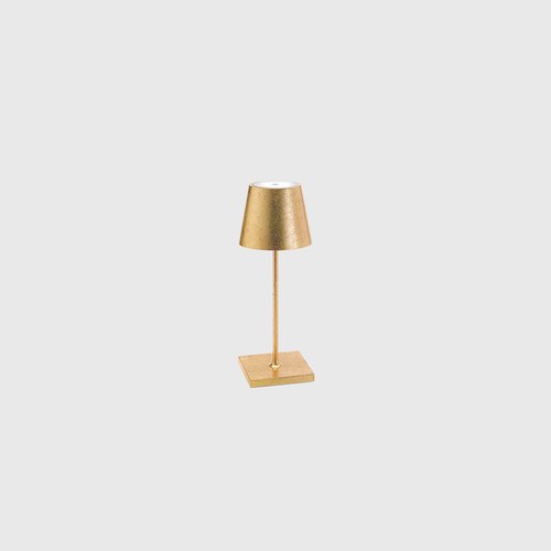 Gold Leaf Poldina Mini Metallic Table Lamp