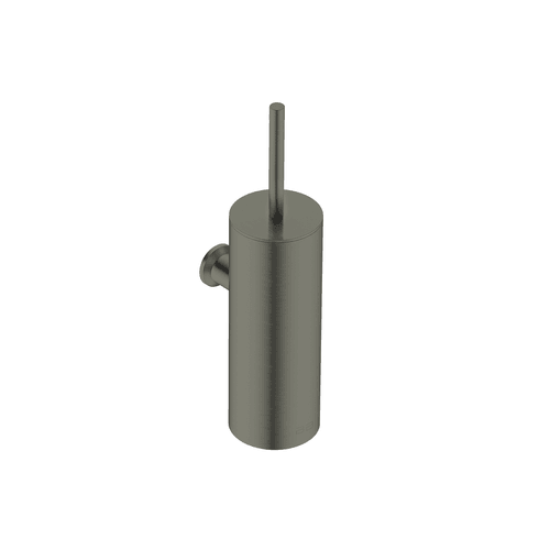 Brushed Graphite Toilet Brush + Holder Wall Mounted