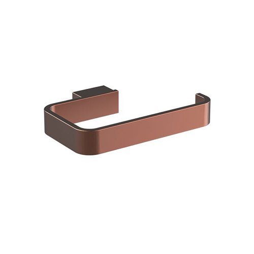 Brushed Copper Quadro Toilet Roll Holder