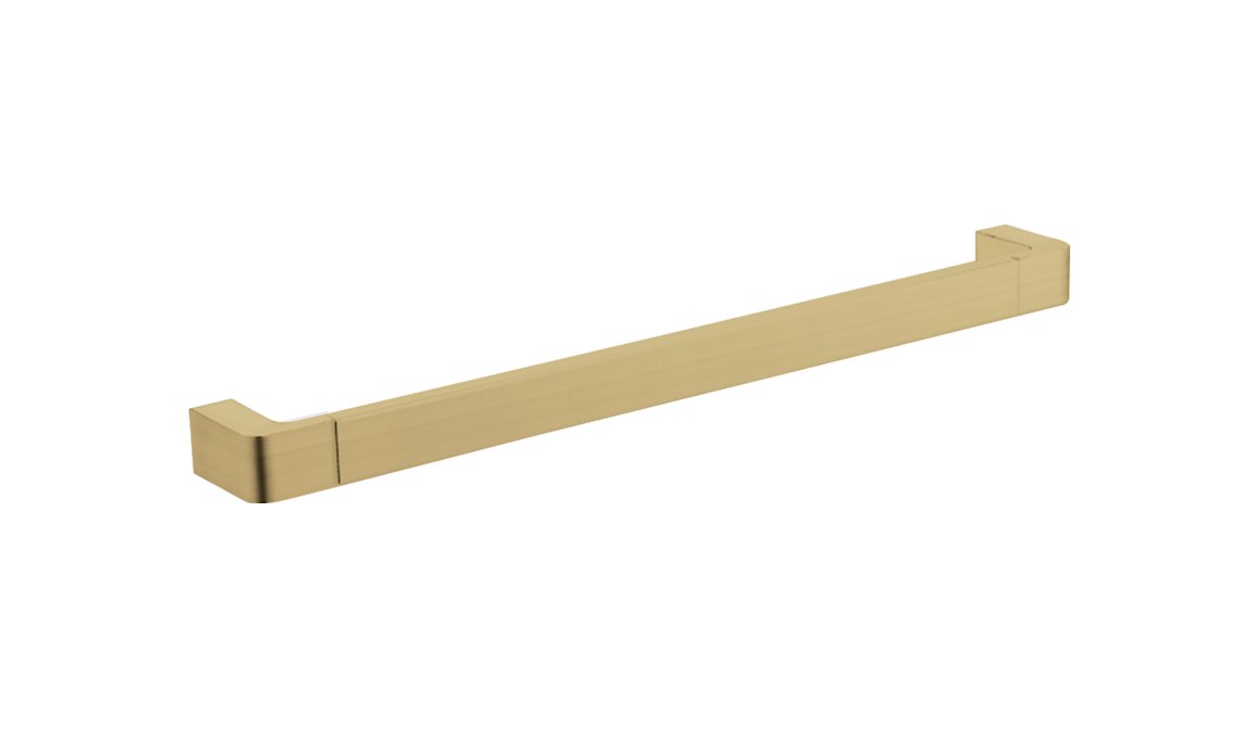 9220BB Quadro Brushed Brass Towel Bar 450mm - Towel Rails NZ | ArchiPro