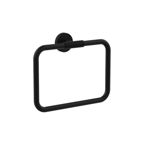  Matte Black Motivo Knurled Towel Ring