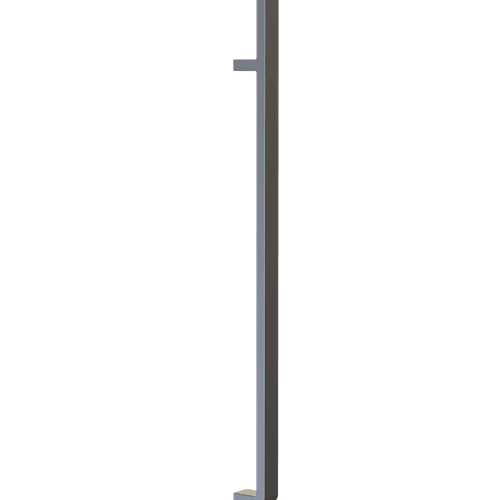 Gunmetal Titan Square Vertical Heated Towel Rail