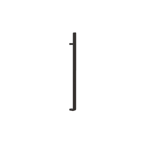 Black Titan Square Vertical Heated Towel Rail