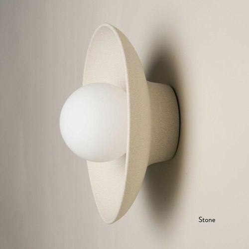 Poppyseed Ceramic Wall Dish Sconce Light