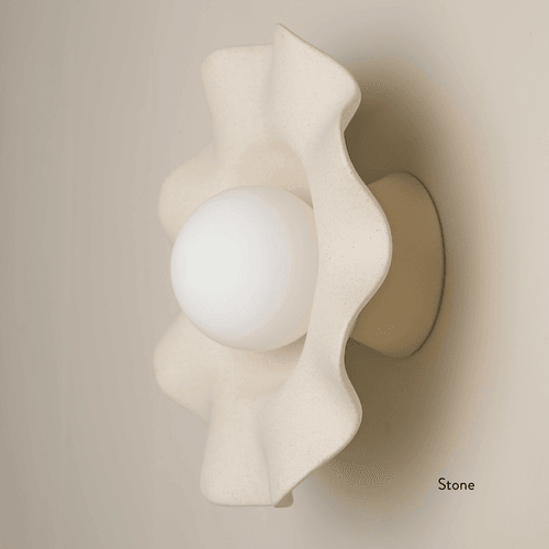 Stone Ceramic Wall Pearl Sconce Light