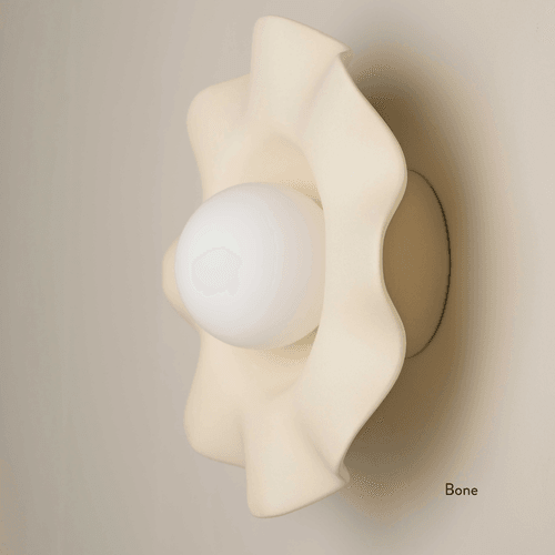 Bone Ceramic Wall Pearl Sconce Light