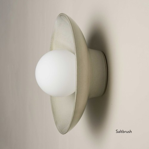 Saltbush Ceramic Wall Dish Sconce Light