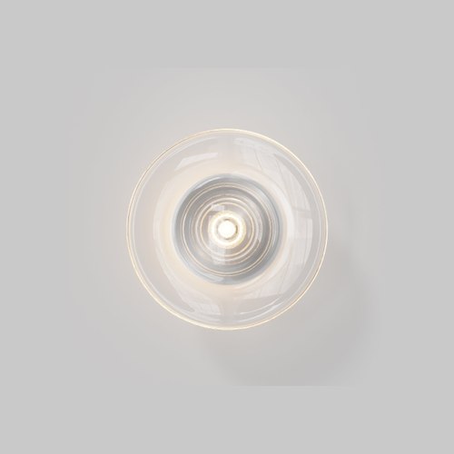 Brushed Steel Sol Round Wall Light