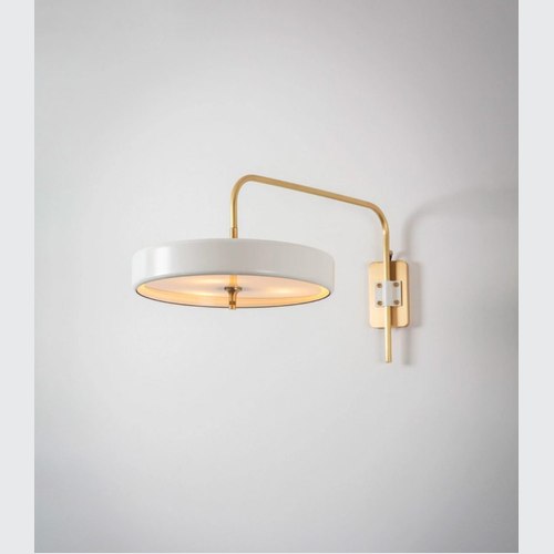 White Revolve Wall Light