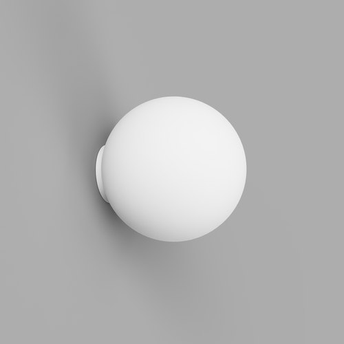 White Orb Mirror Wall Light