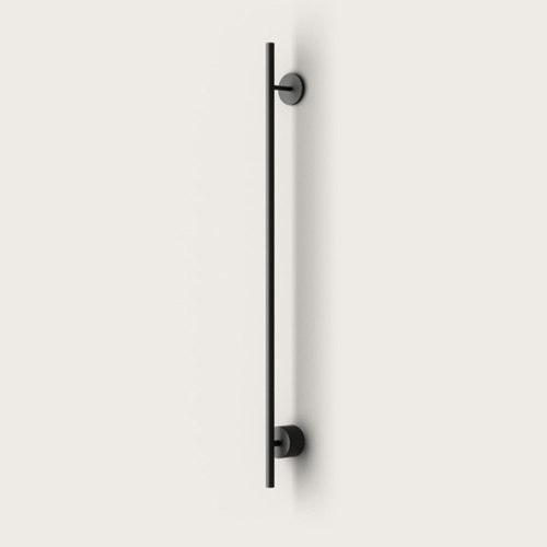 Matte Black Clock Large Wall Light