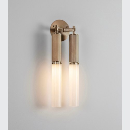 Antique Brass  Flume Double Wall Light