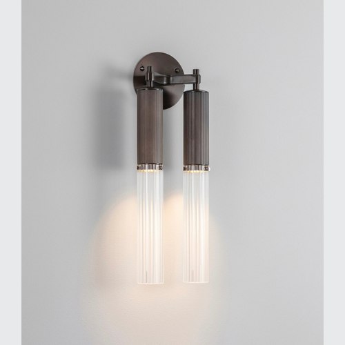 Bronze Flume Double Wall Light