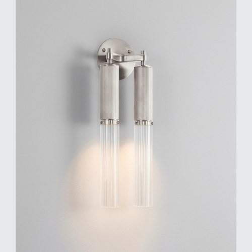 Satin Nickel Flume Double Wall Light
