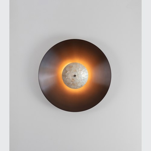 Bronze Luna Capiz Wall Light