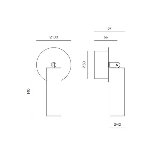 Orange Tura Wall Light