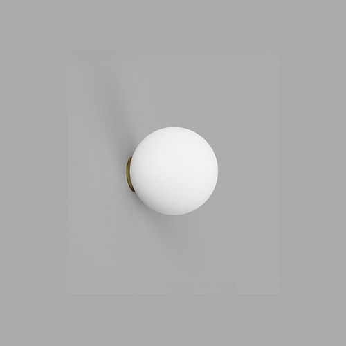 Old Brass Orb Mirror Wall Light